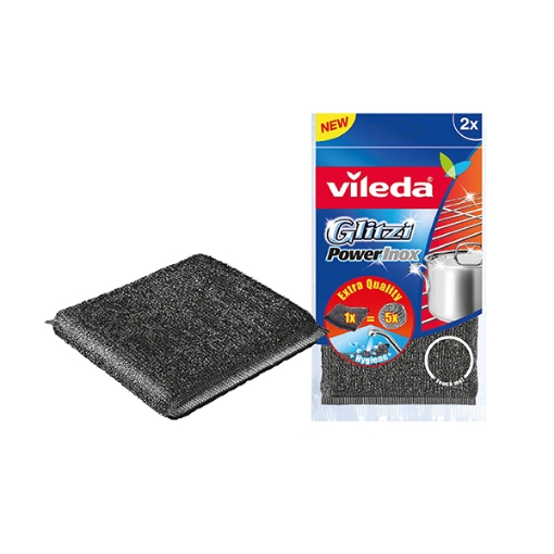 Picture of Vileda Inox Powerpad 2 pcs. / Glitzi Power Inox, 2pc