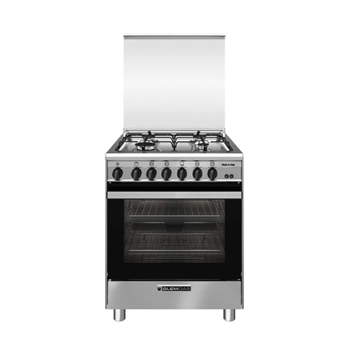 Picture of Glemgas Gas Cooker 4 burners 60X60cm GLSE6611GI01BQ - Stainless Steel