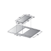 Picture of Glemgas Built-In 2 Burners Ceramic Hob 30cm, GLGTH32KIX - Stainless Steel