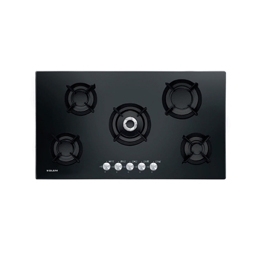 Picture of Glemgas Built-In Crystal Glass Gas Hob 90cm, GLGV955HBK - Stainless Steel