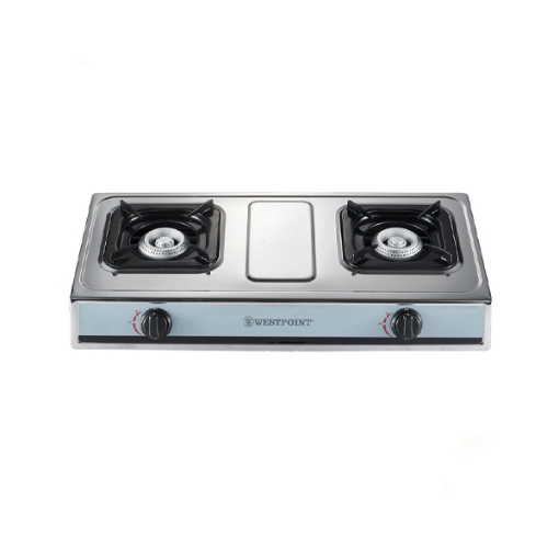Picture of Westpoint Table Top Gas 2 Burners  Auto Ignition Stainless steel 4mm - WPWTJ-2411-GICS