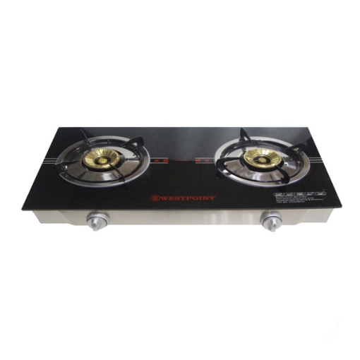 Picture of Westpoint Table Top 2 Gas Burner  Auto Ignition  Stainless steel 8mm Glass Panel  WPWTJ-2819-GIG