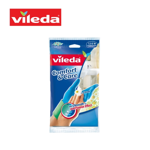 Picture of Vileda Comfort & Care Durable Gloves Medium Size