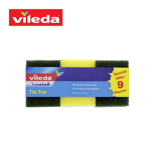 Picture of Vileda Tip Top Med Foam Scourer 9Pcs