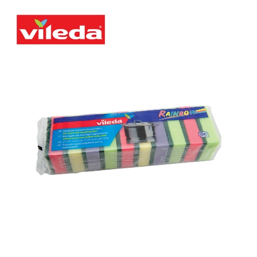 Picture of Vileda Rainbow Med Foam Scourer 10Pcs