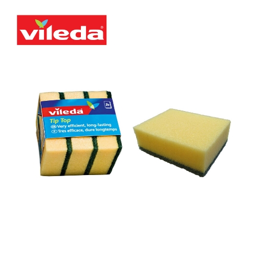 Picture of Vileda Tip Top Med Foam Scourer 3Pcs