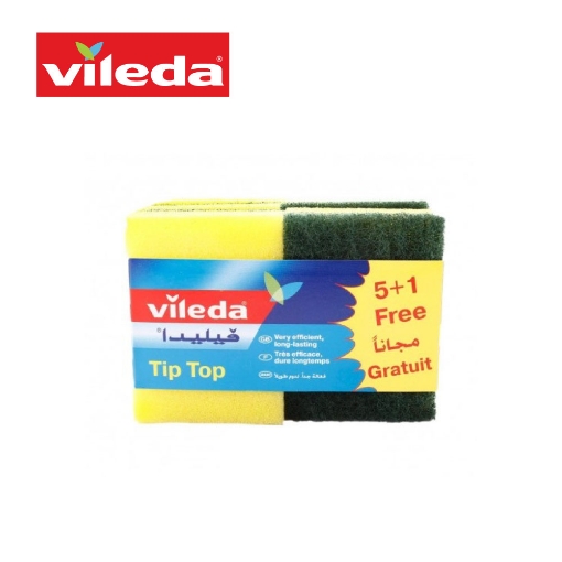 Picture of Vileda Tip Top Med Foam Scourer 5+1Pcs