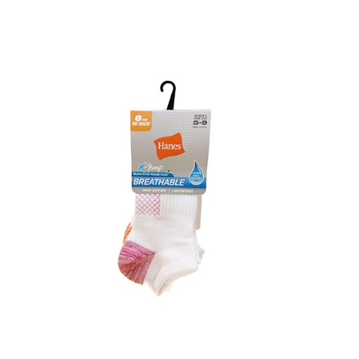 Picture of Hanes Lightweight and Breathable No Show Socks Pack of 6, 5-9