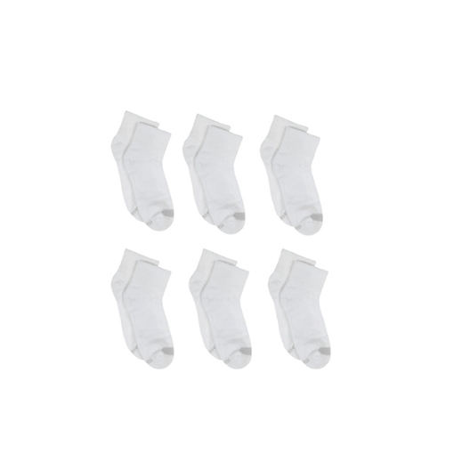 Picture of Hanes Core Ankle Socks Ext Pack of 6, 8-12