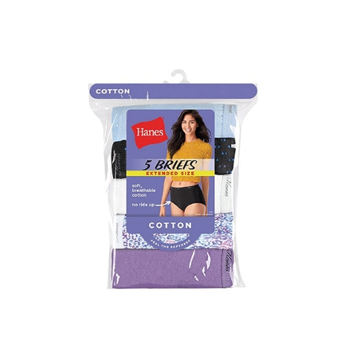 Picture of Hanes Pack of 5 Cool Comfort Cotton Women's Plus Briefs