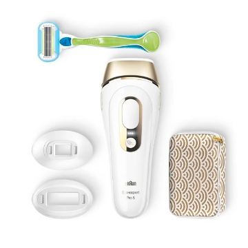 Braun IPL Silk Expert Pro 5 + Face Mini Hair Remover Bundle: Precision  Head, Venus Swirl Razor & Premium Pouch, PL5117 + Facial Hair Remover for