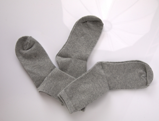 Picture of Portofino Pack of 3 single-colour Crew socks Melange Grey