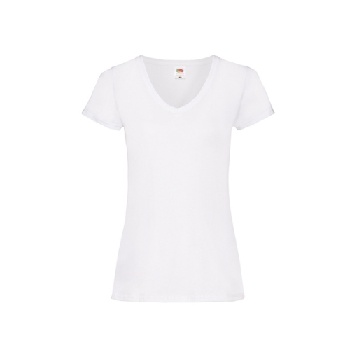 Picture of Fruit of the Loom Ladies Value weight V- Neck Tee