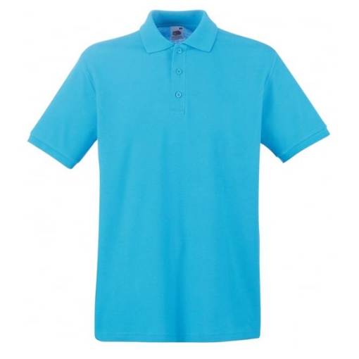 Picture of Fruit of the Loom Premium Short Sleeve Polo Shirt-Azure Blue