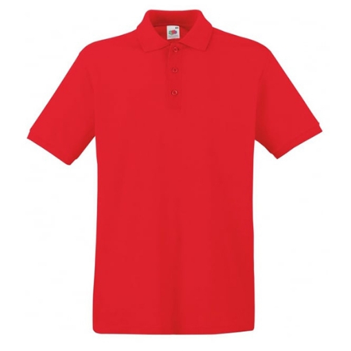 Picture of Fruit of the Loom Premium Short Sleeve Polo Shirt-Red