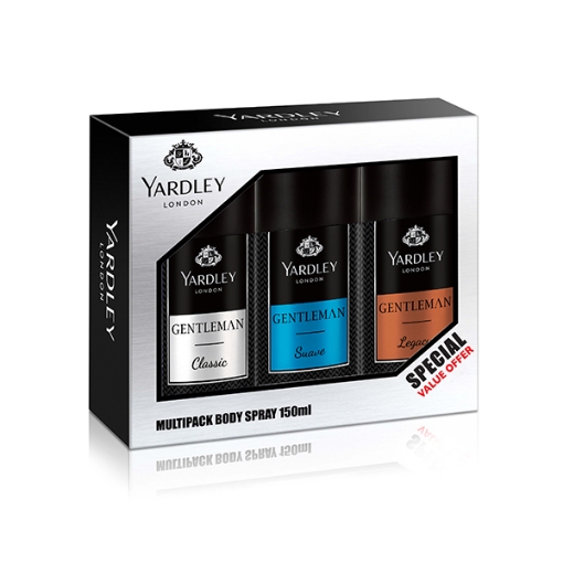Picture of Yardley Body Spray Tri Pack Classic + Suave + Legacy 150ML