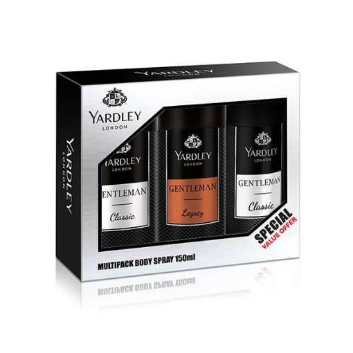 Picture of Yardley Body Spray Tri Pack G.man Classic + Legacy 150ML