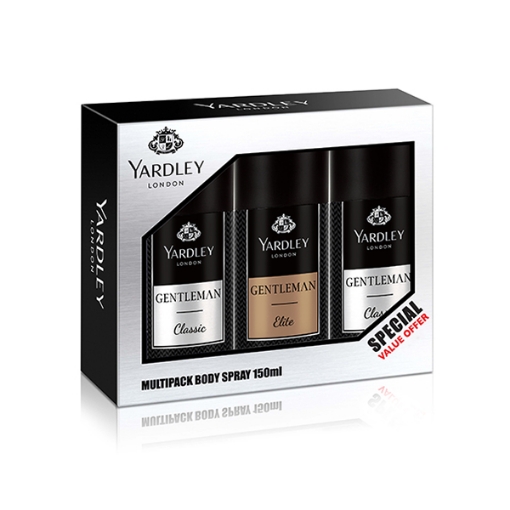 Picture of Yardley Body Spray Tri Pack Classic + Elite 150ML