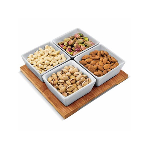 Picture of Lamart LT9018 SNACK SET 4PC 19X19 BAMBOO