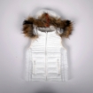 Picture of Girl Fur Hood Puffer Vest, White