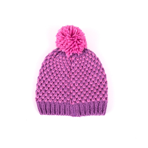 Picture of Baby Knitted Pom Hat, Purple