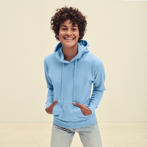Picture of Fruit of the Loom Ladies Classic Hooded Sweat, Sky Blue