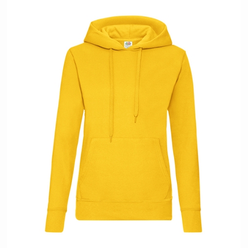 Picture of Fruit of the Loom Ladies Classic Hooded Sweat, Sunflower