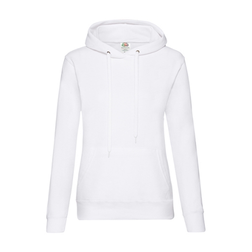 Picture of Fruit of the Loom Ladies Classic Hooded Sweat, White