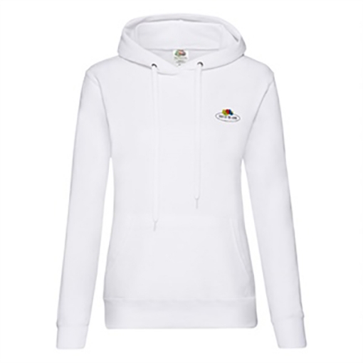 Picture of Fruit of the Loom Ladies Vintage Classic Hooded Sweat, White