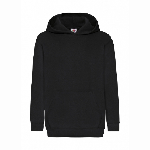 Picture of Fruit of the Loom Kids Classic Hooded Sweat, Black