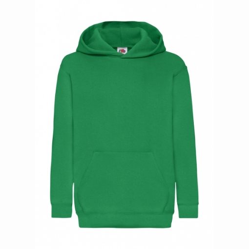 Picture of Fruit of the Loom Kids Classic Hooded Sweat, Kelly green