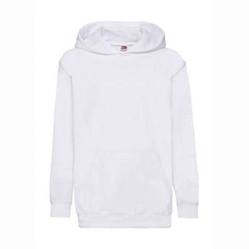 Picture of Fruit of the Loom Kids Classic Hooded Sweat, White