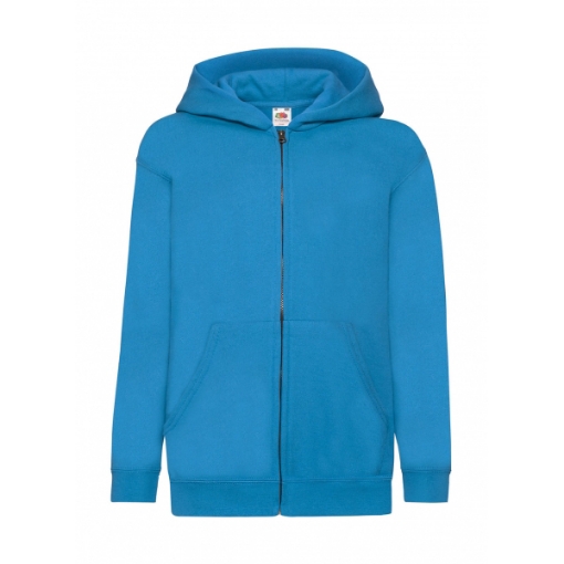 Picture of Fruit of the Loom Kids Classic Hood Sweat Jacket, Azure Blue