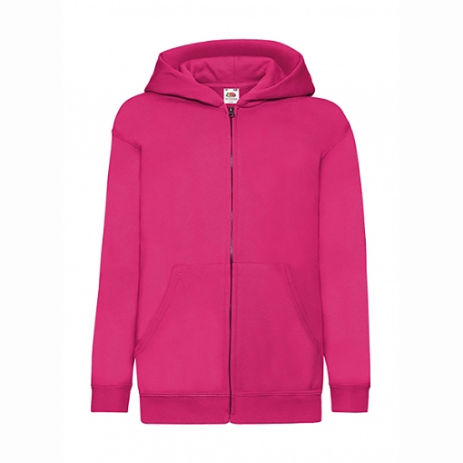 Picture of Fruit of the Loom Kids Classic Hood Sweat Jacket, Fuchsia