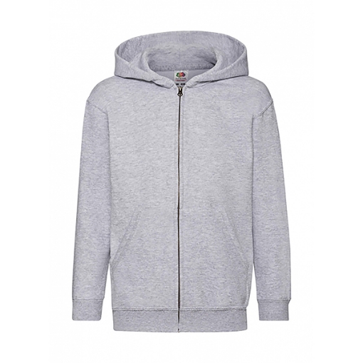 Picture of Fruit of the Loom Kids Classic Hood Sweat Jacket, Heather grey