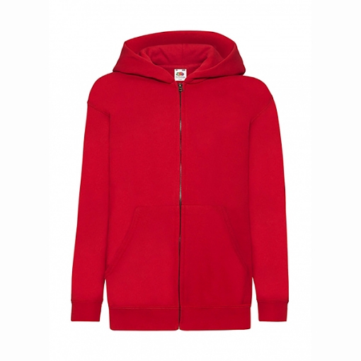 Picture of Fruit of the Loom Kids Classic Hood Sweat Jacket, Red