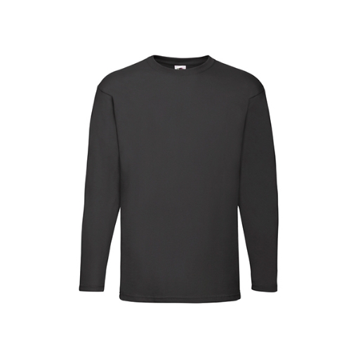 Picture of Fruit of the Loom T-Shirt Long Sleeve Valueweight, Black