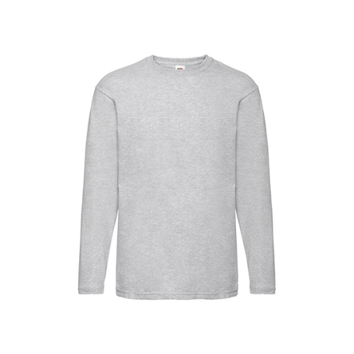 Picture of Fruit of the Loom T-Shirt Long Sleeve Valueweight, Heather Grey