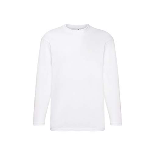 Picture of Fruit of the Loom T-Shirt Long Sleeve Valueweight, White