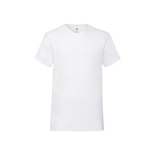 Picture of Fruit of the Loom T-Shirt Short Sleeve V-Neck Valueweight, White