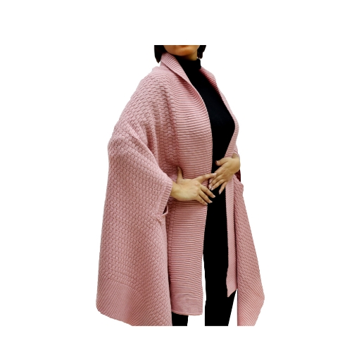 Picture of Alzi Shawl ponchoo, Free Size, Pink