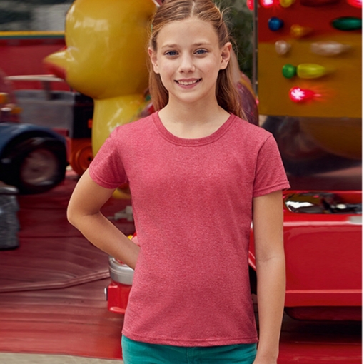 Picture of Fruit of the Loom Girls Value Weight Round neck t-shirt, Fuchsia