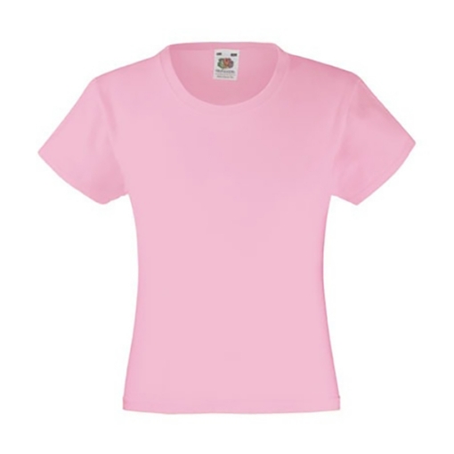 Picture of Fruit of the Loom Girls Value Weight Round neck t-shirt, Pink