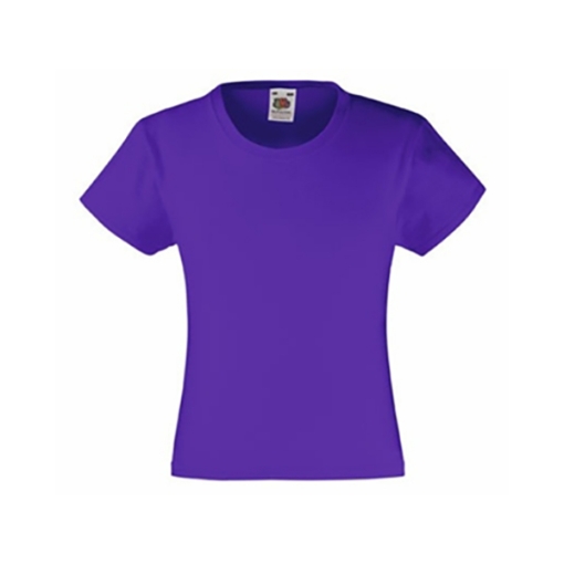 Picture of Fruit of the Loom Girls Value Weight Round neck t-shirt, Purple