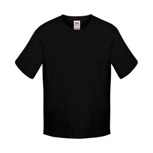 Picture of Fruit of the Loom Kids Sofspun Round neck T-shirt, Black