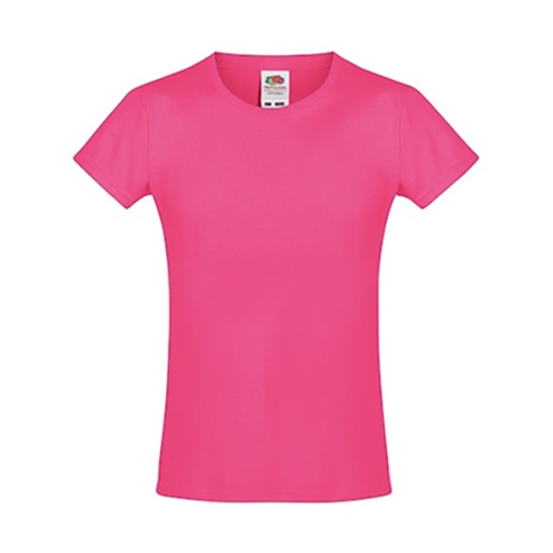 Picture of Fruit of the Loom Girls Softspun Round neck T-shirt, Fuchsia