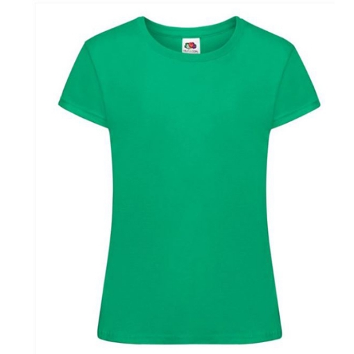 Picture of Fruit of the Loom Girls Softspun Round neck T-shirt, Kelly Green