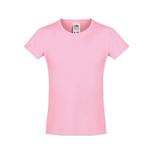 Picture of Fruit of the Loom Girls Softspun Round neck T-shirt, Light pink