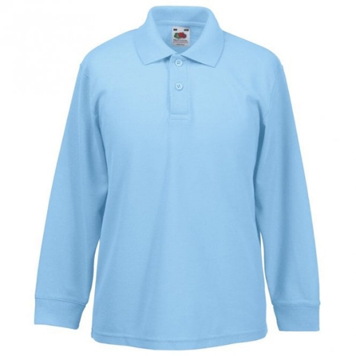 Picture of Fruit of the Loom Kids Long Sleeve T-shirt, Sky blue