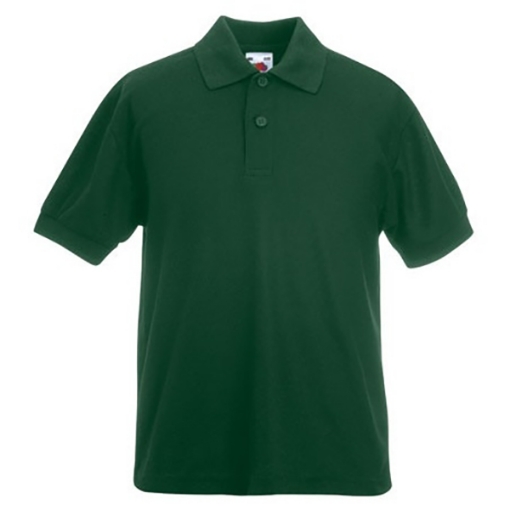 Picture of Fruit of the Loom Kids Polo T-shirt, Bottle green